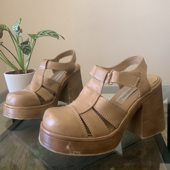 Y2K CLASSIFIED FLARED CHUNKY HEEL SANDALS - Picture 14 of 14